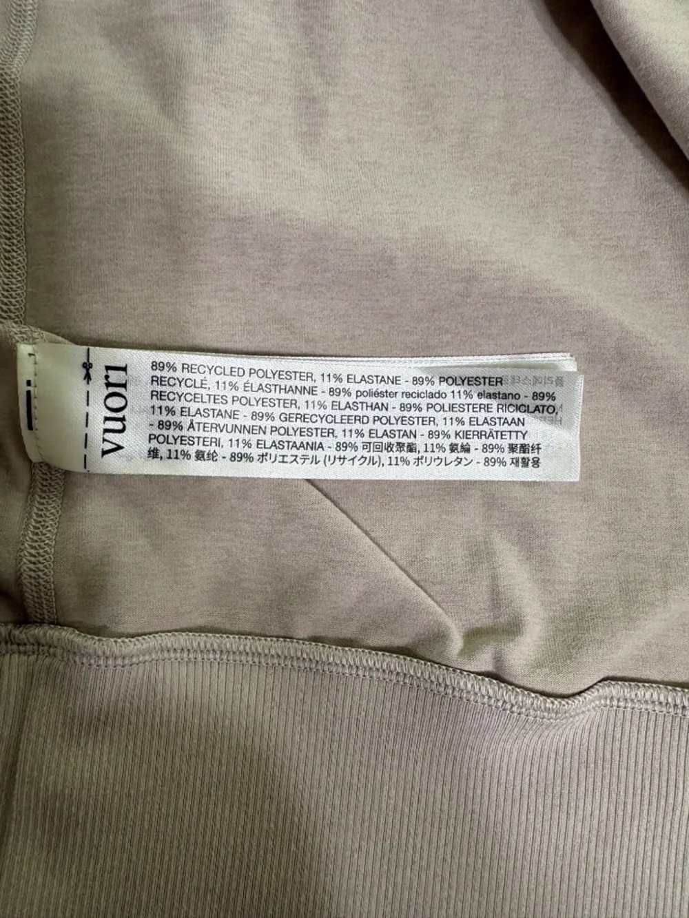 Vuori Halo Modern Full Zip Hoodie - Ecru Heather size Large